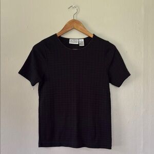 Vintage All Points black  grid tee small
